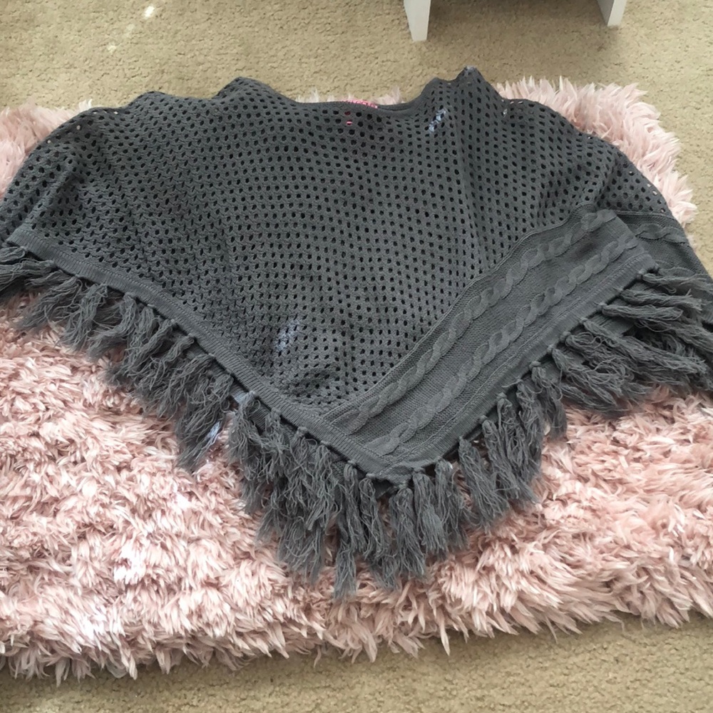 Grey poncho